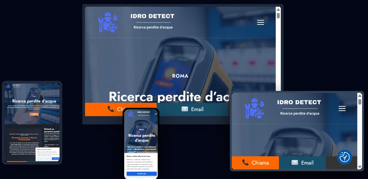 Sito per la ricerca perdite d'acqua